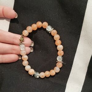 Elegant Orange Beaded Bracelet